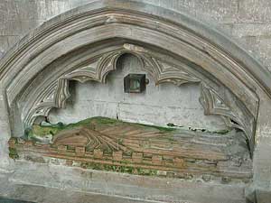 Tomb at St Andrew's, Heckington: Richard de Potesgrave, rector from 1308 to 1345, who became chaplain to Edward III