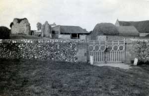 Old boundary walls before the cemetery was enlarged, looking towards the gatehouse